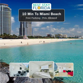 Miami Magic Close To Beach City Skyline View